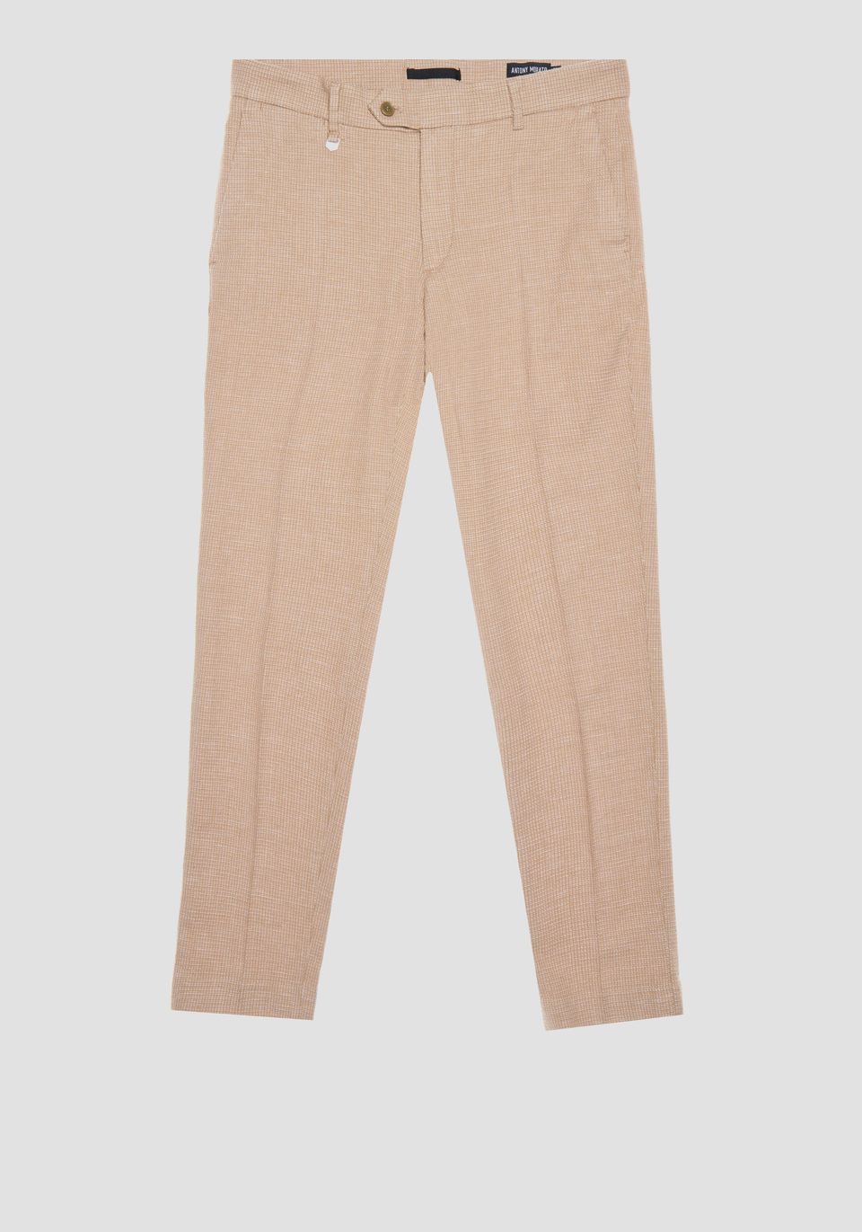 PANTALON SKINNY FIT « BRYAN » EN LIN MÉLANGÉ STRETCH MICRO-TEXTURÉ - Antony Morato Online Shop