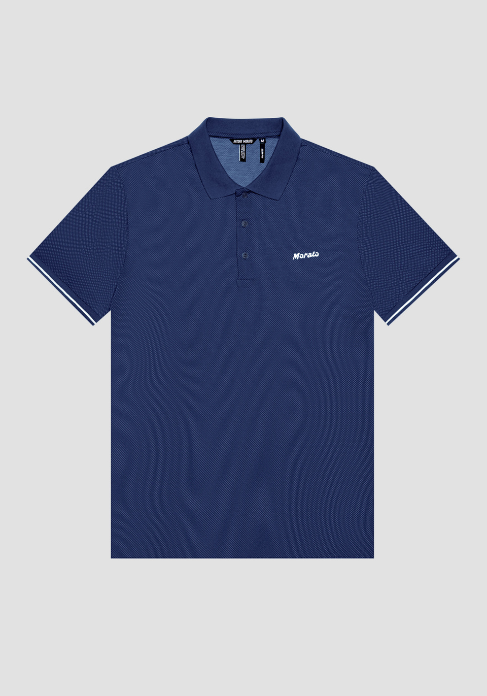 SLIM-FIT POLO SHIRT IN MICRO-WEAVE COTTON WITH PRINT - Antony Morato Online Shop