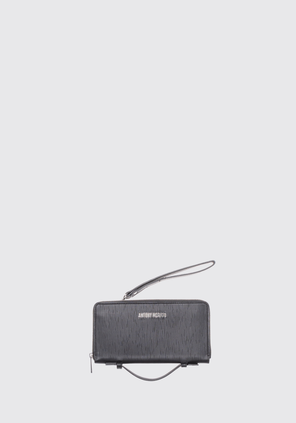 FAUX LEATHER POUCH WITH EMBOSSED METAL LOGO - Antony Morato Online Shop
