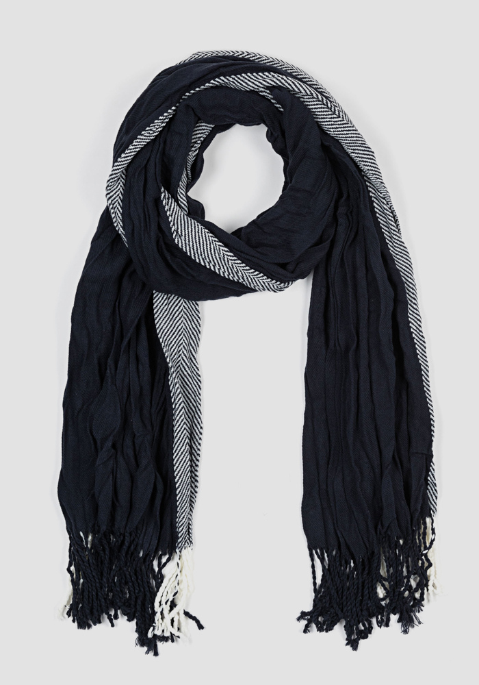 JACQUARD-PATTERNED SCARF WITH CREASED EFFECT - Antony Morato Online Shop