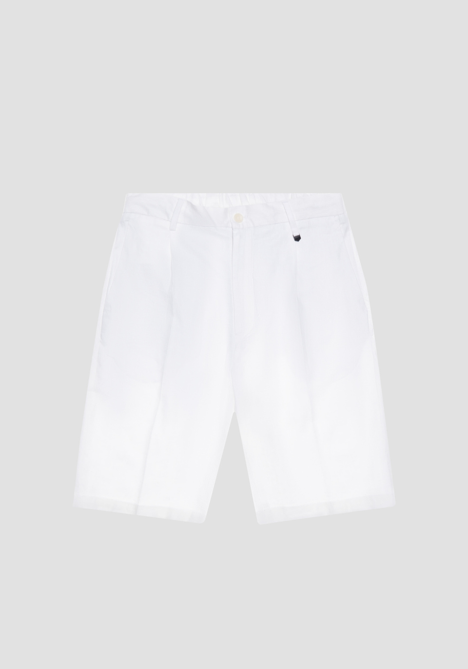 SHORTS CARROT FIT “GUSTAF” IN MISTO LINO CON PIEGA CENTRALE - Antony Morato Online Shop