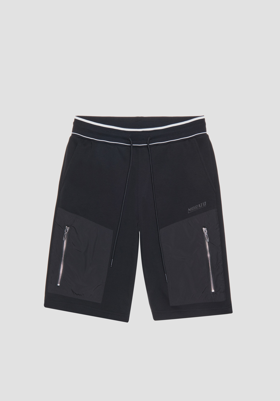 REGULAR FIT SWEATSHORTS IN SOFT COTTON BLEND WITH ZIPPED POCKETS - Antony Morato Online Shop
