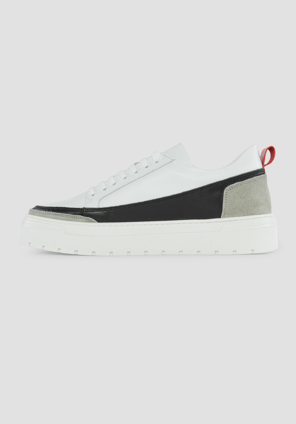 "FLINT" LOW-TOP SNEAKERS IN NAPPA LEATHER WITH SUEDE DETAILS - Antony Morato Online Shop