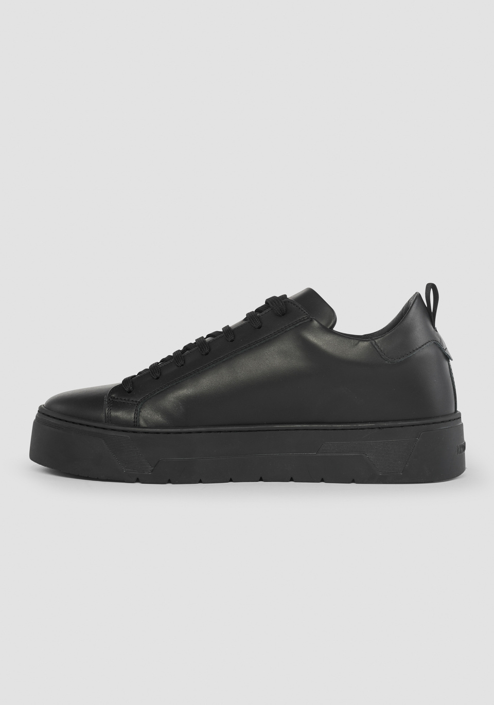 "FLARE" LOW-TOP SNEAKERS IN 100% LEATHER WITH SIDE LOGO - Antony Morato Online Shop