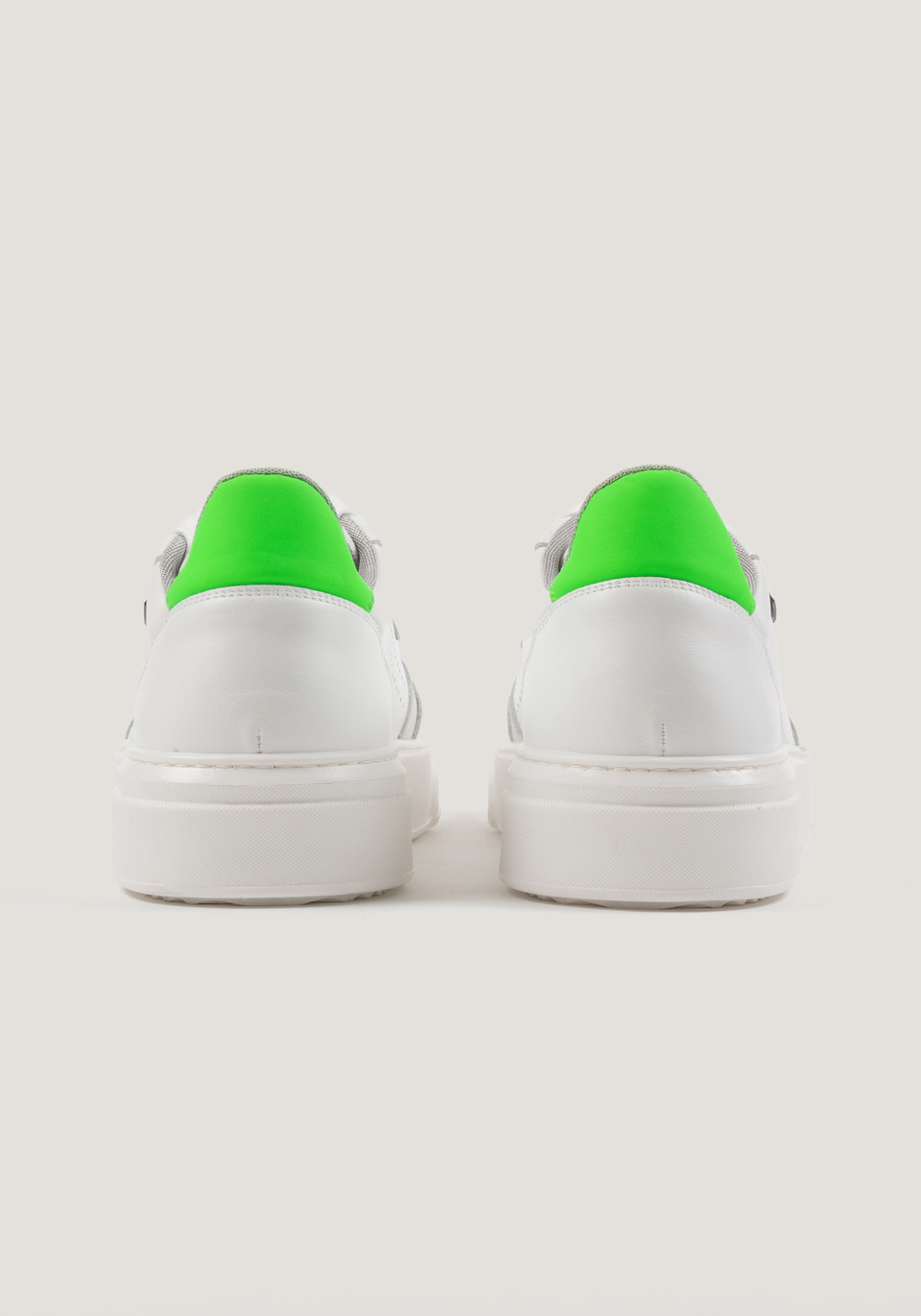 “RUSTLE” SNEAKER IN LEATHER WITH A NEON ACCENT - Antony Morato Online Shop