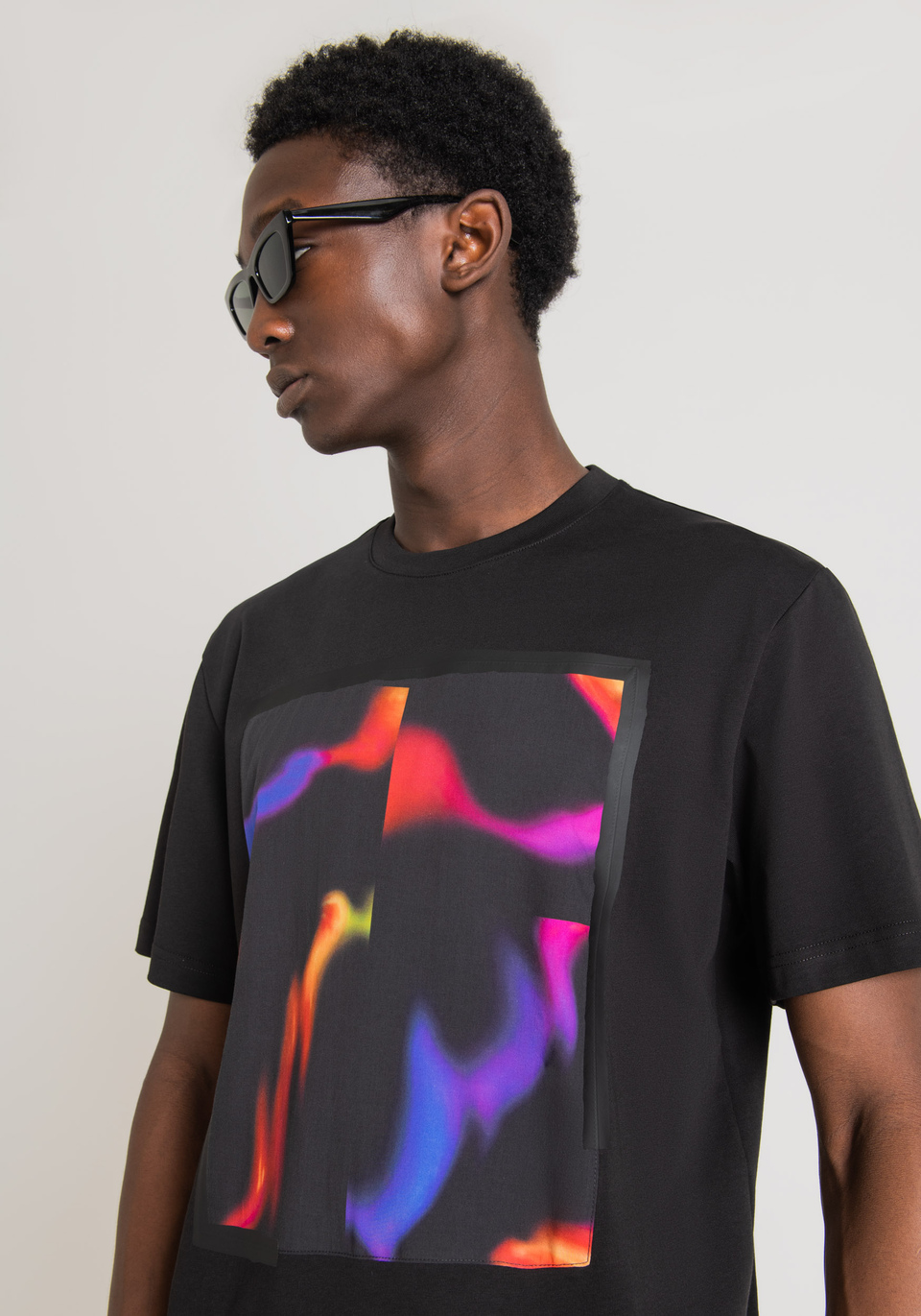 OVERSIZED T-SHIRT IN COTTON WITH PSYCHEDELIC PRINT - Antony Morato Online Shop