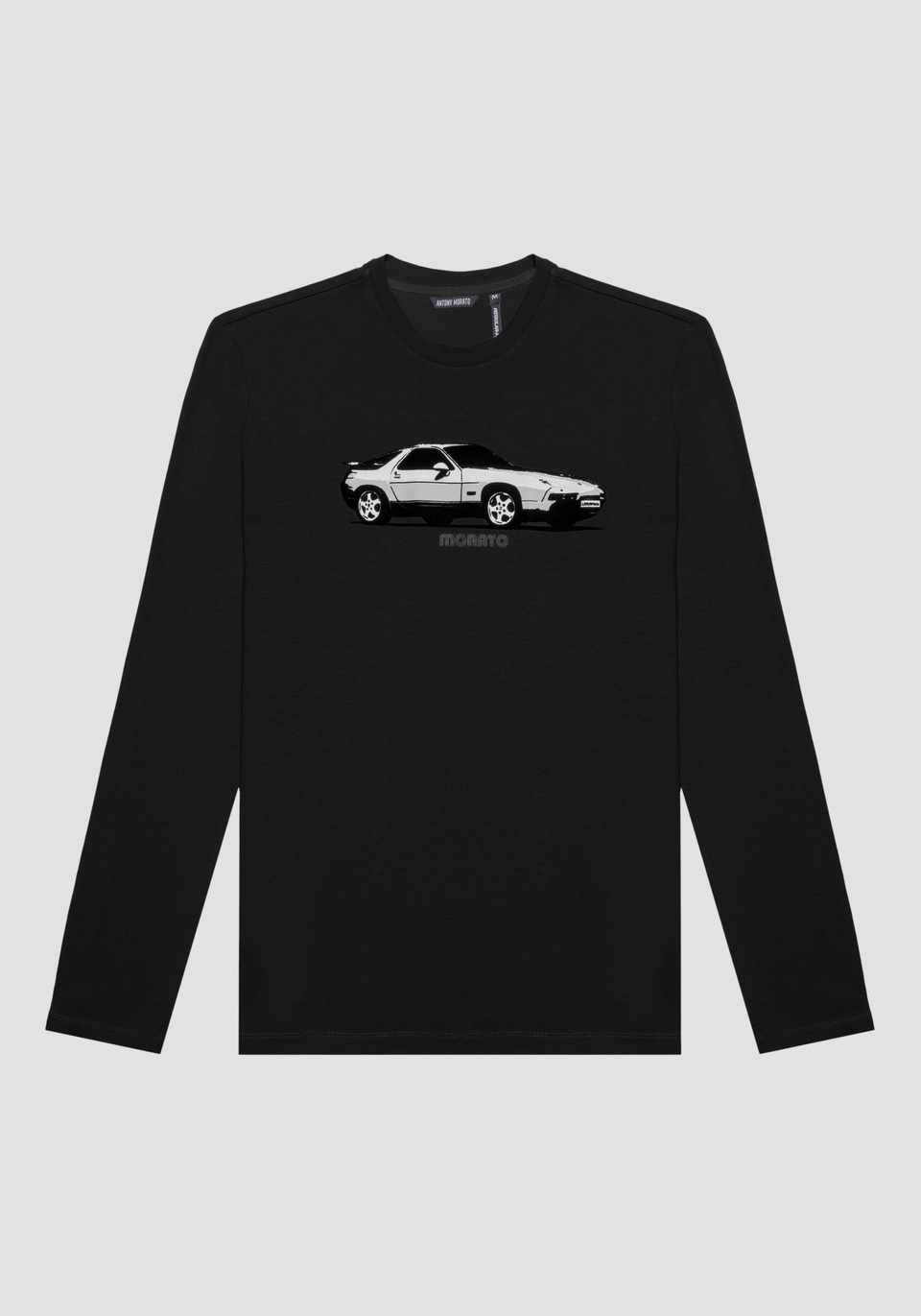 REGULAR FIT LONG SLEEVED T SHIRT IN SOFT COTTON WITH CAR PRINT