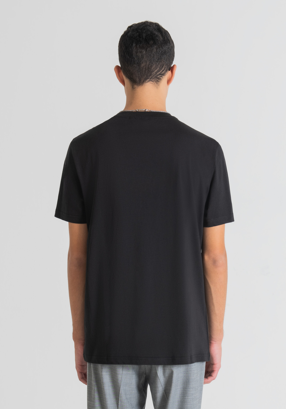 T-SHIRT REGULAR FIT EN JERSEY DE COTON DOUX AVEC IMPRIMÉ - Antony Morato Online Shop