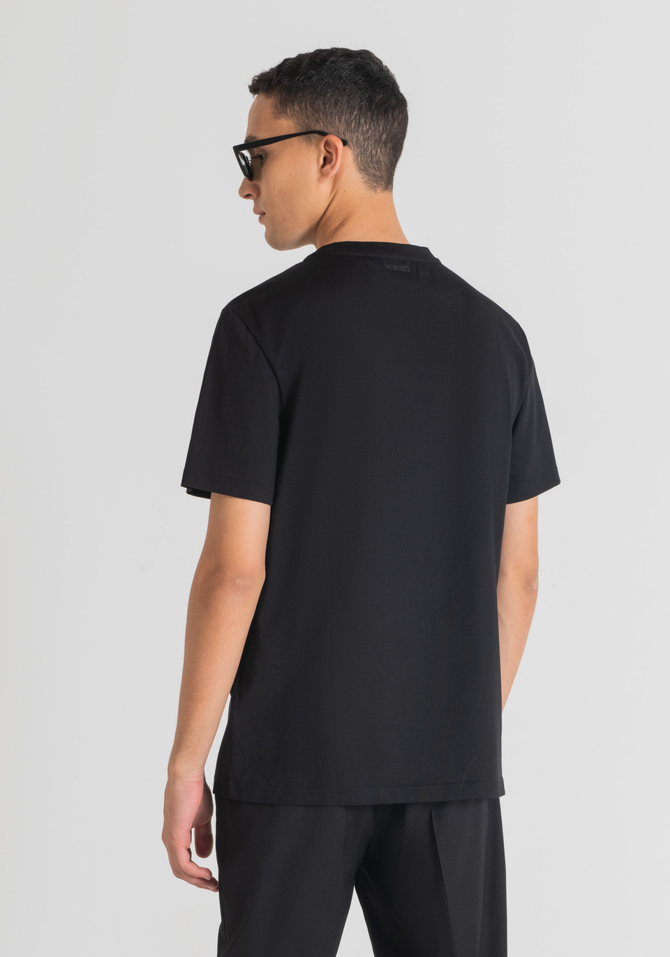REGULAR-FIT T-SHIRT IN PURE COTTON WITH LOGO PRINT - Antony Morato Online Shop