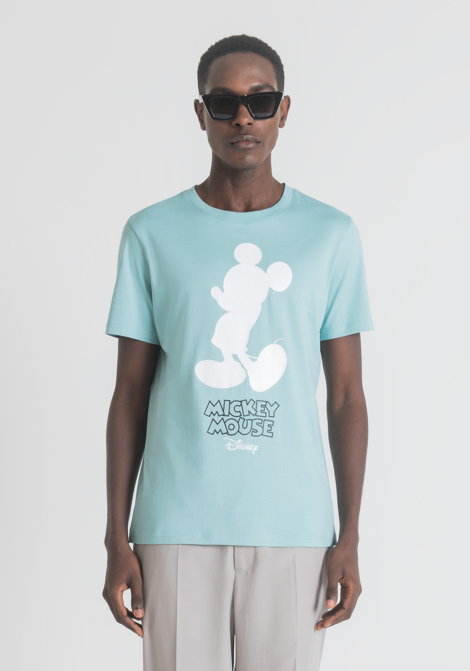 REGULAR-FIT T-SHIRT IN PURE COTTON WITH "MICKEY MOUSE" PRINT - Antony Morato Online Shop