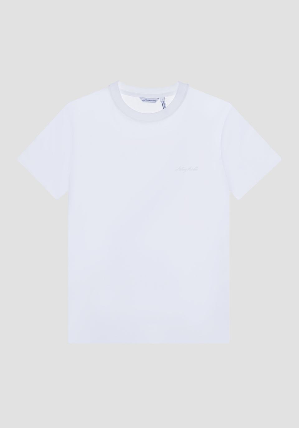REGULAR FIT T-SHIRT IN SUSTAINABLE VISCOSE WITH LOGO PRINT - Antony Morato Online Shop