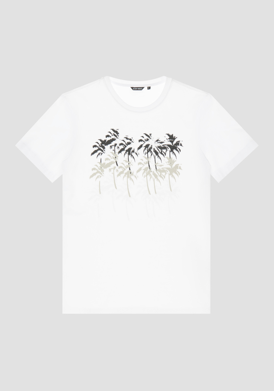 SLIM-FIT T-SHIRT IN 100% COTTON WITH PALM-TREE PRINT - Antony Morato Online Shop
