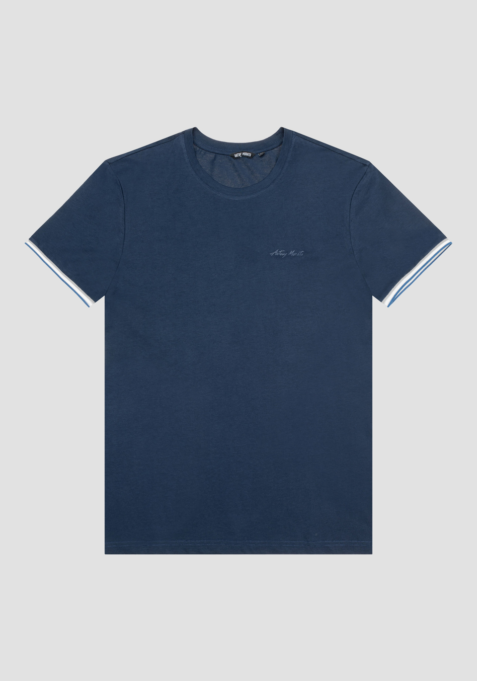 SLIM FIT T-SHIRT IN COTTON WITH RUBBERISED LOGO PRINT - Antony Morato Online Shop