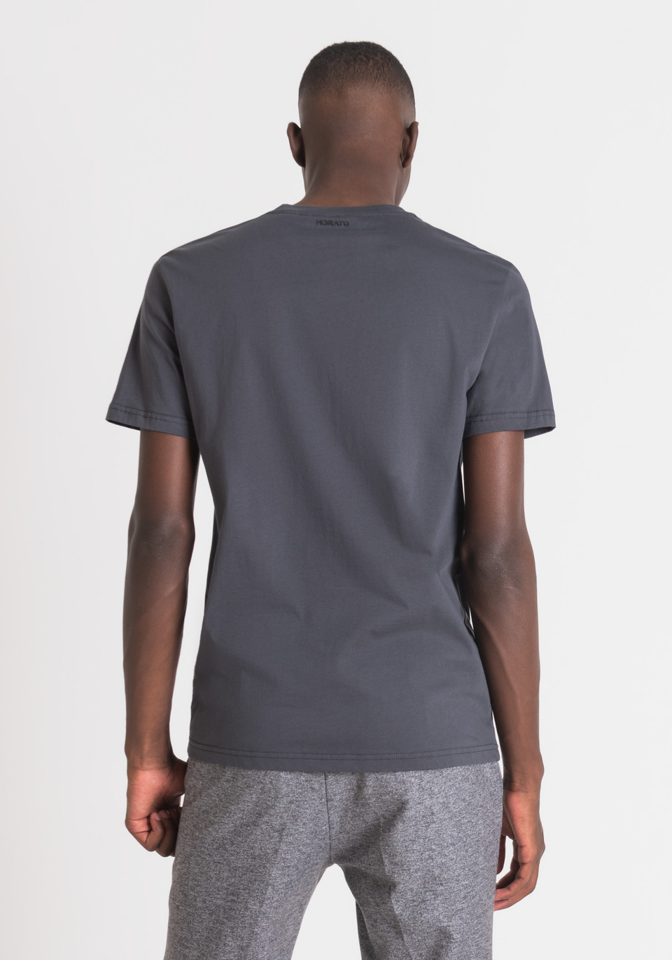 SLIM FIT T-SHIRT IN COTTON WITH WOLF PRINT - Antony Morato Online Shop