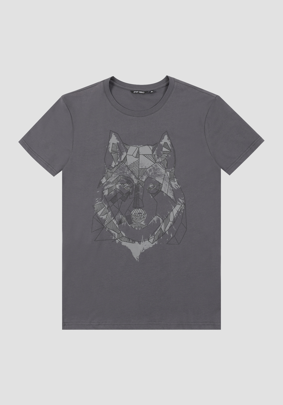 SLIM FIT T-SHIRT IN COTTON WITH WOLF PRINT - Antony Morato Online Shop