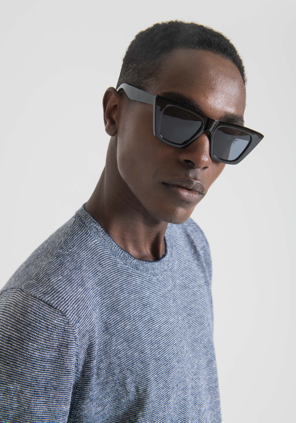 T-SHIRT SLIM FIT EN LIN MÉLANGÉ FLAMMÉ - Antony Morato Online Shop