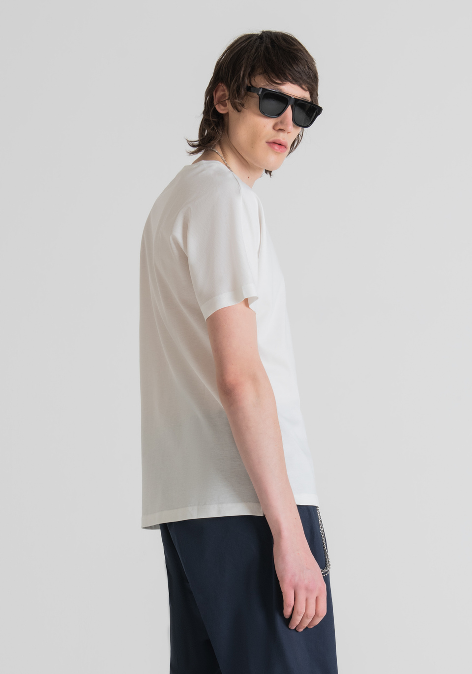 T-SHIRT SLIM FIT EN COTON DOUX - Antony Morato Online Shop