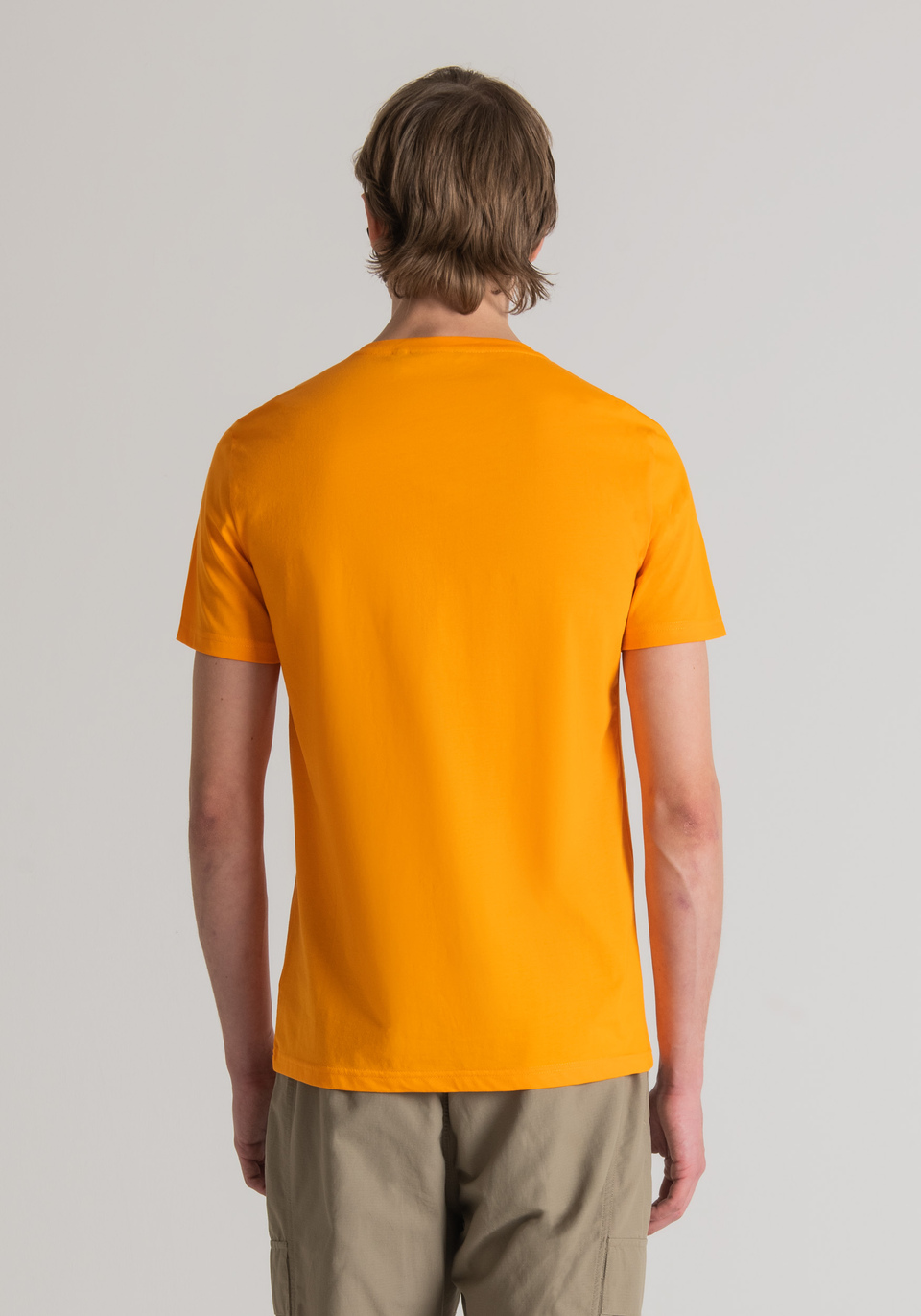 SLIM-FIT T-SHIRT IN SOFT COTTON WITH LOGO AND FLORAL PRINT - Antony Morato Online Shop