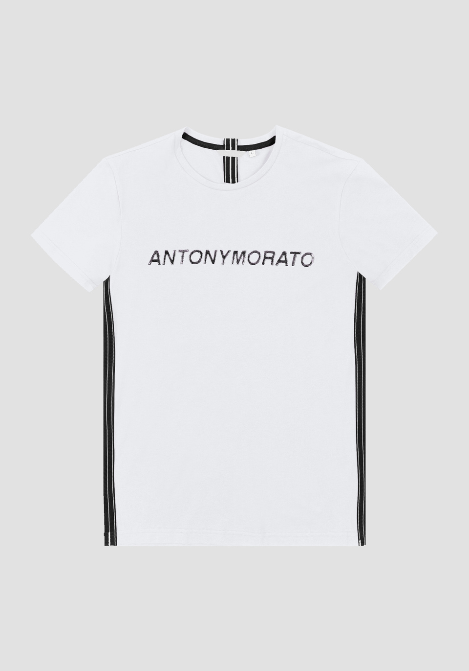 SLIM FIT T-SHIRT IN SOFT COTTON WITH GLOSS PRINT - Antony Morato Online Shop
