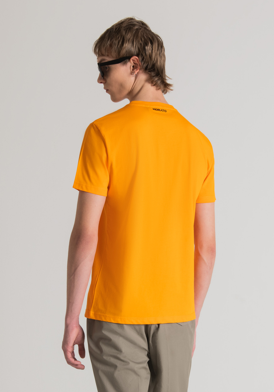 SLIM-FIT T-SHIRT IN SOFT COTTON WITH TIGER PRINT - Antony Morato Online Shop