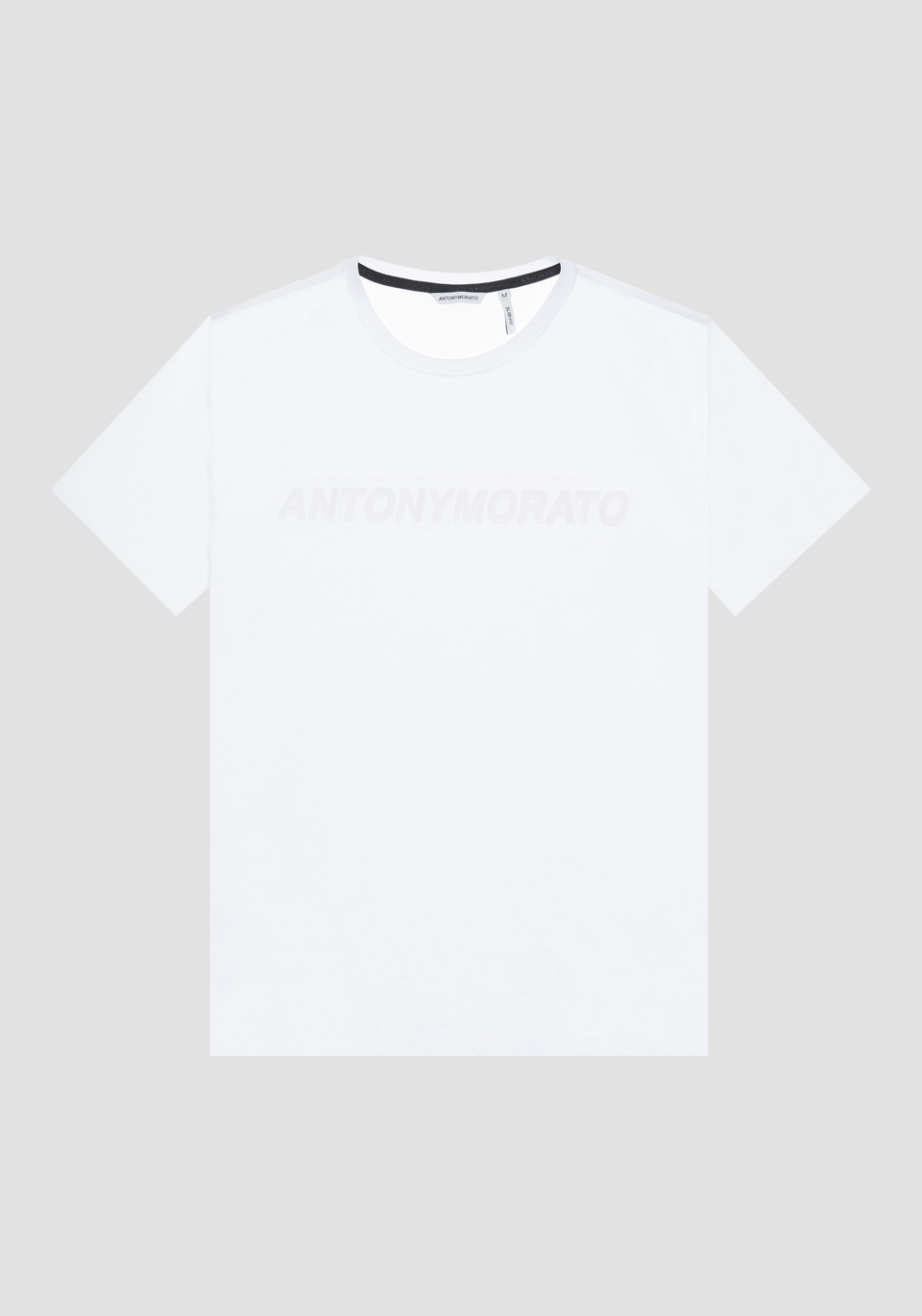 SLIM-FIT T-SHIRT IN PURE COTTON WITH PRINTED LOGO - Antony Morato Online Shop