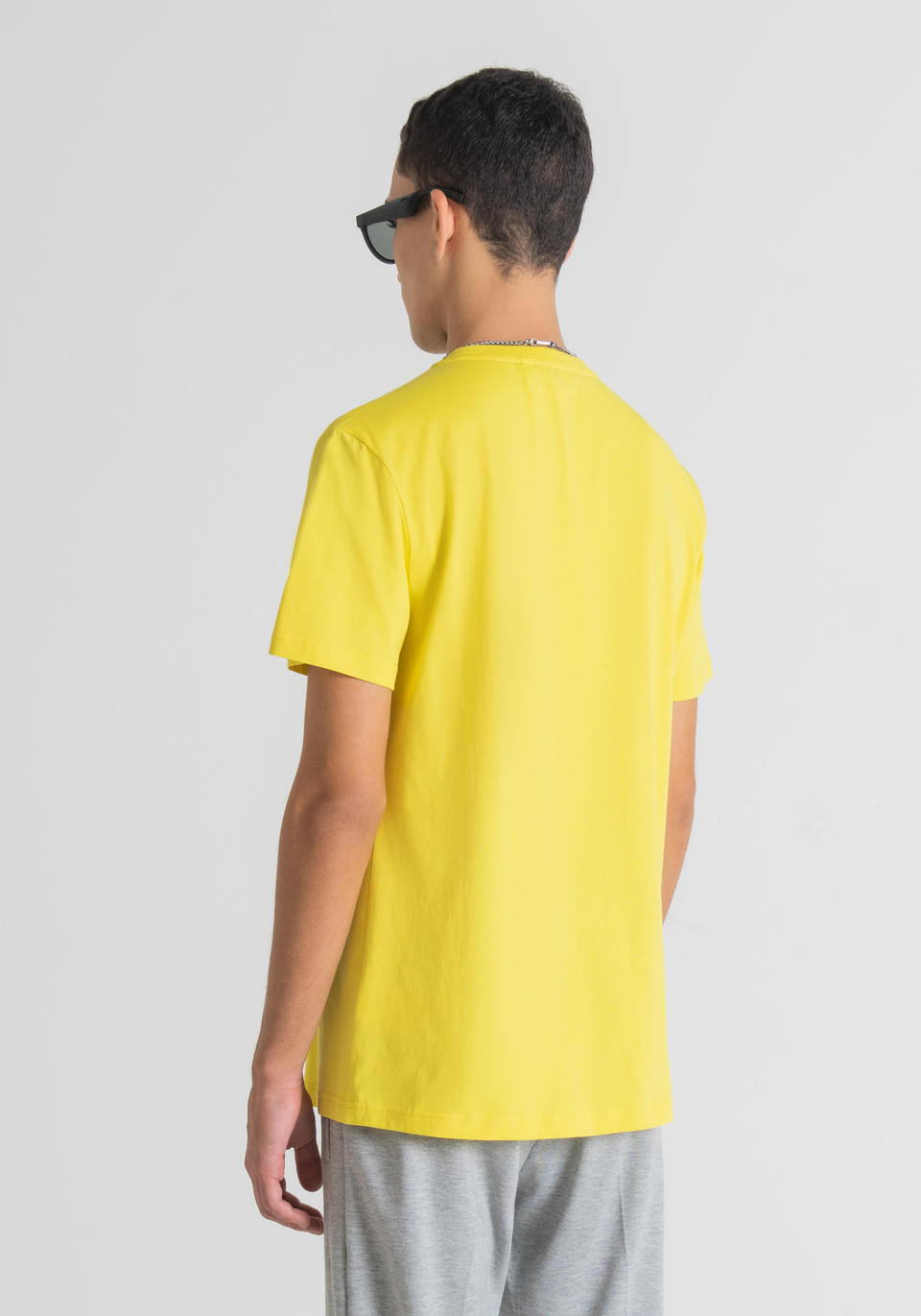 SLIM-FIT T-SHIRT IN PURE COTTON WITH PRINTED LOGO - Antony Morato Online Shop