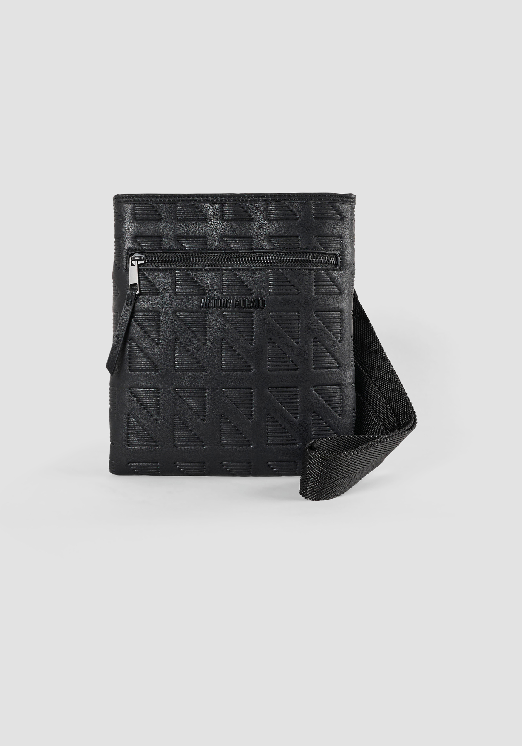 FAUX LEATHER MESSENGER BAG WITH ZIP | Antony Morato