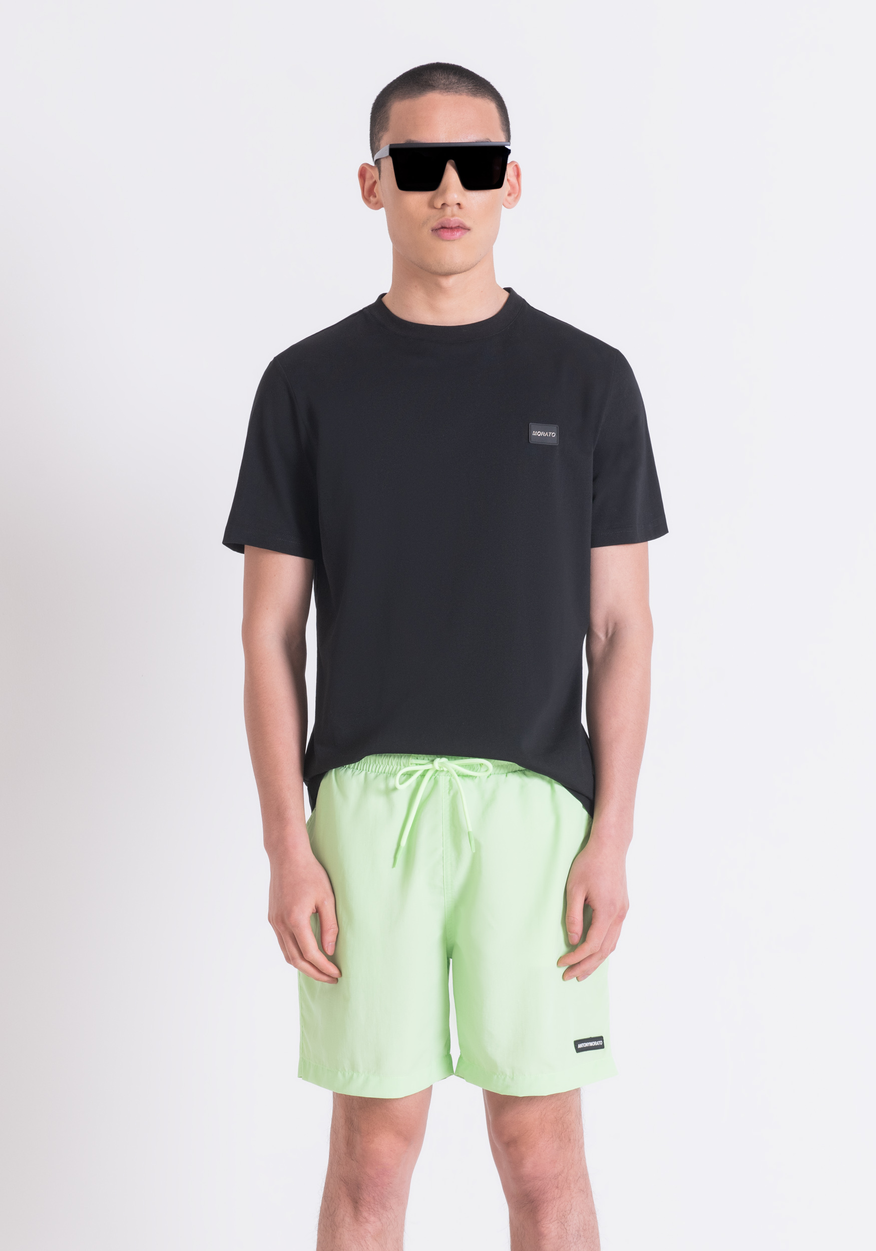 REGULAR FIT SWIMSUIT WITH DRAWSTRING AND LOGO PLAQUE Antony Morato