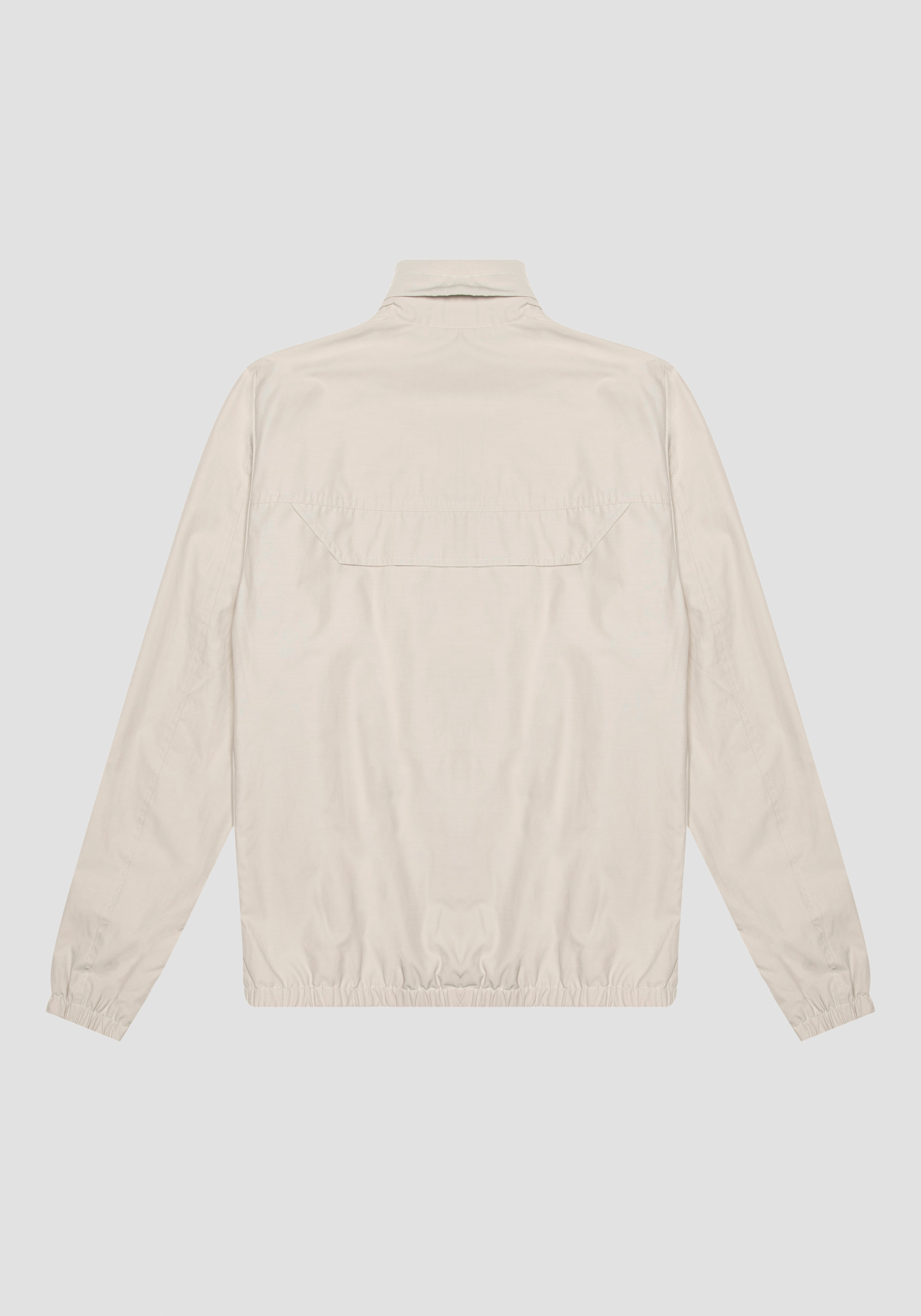 REGULAR FIT JACKET IN COTTON BLEND FABRIC AND LOGO PLAQUE | Antony 