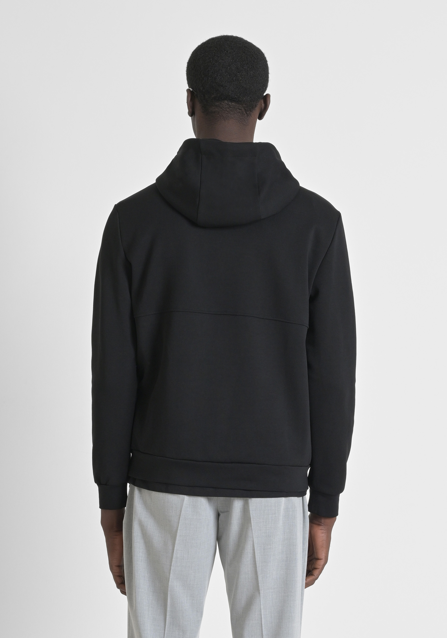 HOODIE RELAXED FIT IN COTTON BLEND WITH FOAM PRINT LOGO | Antony Morato