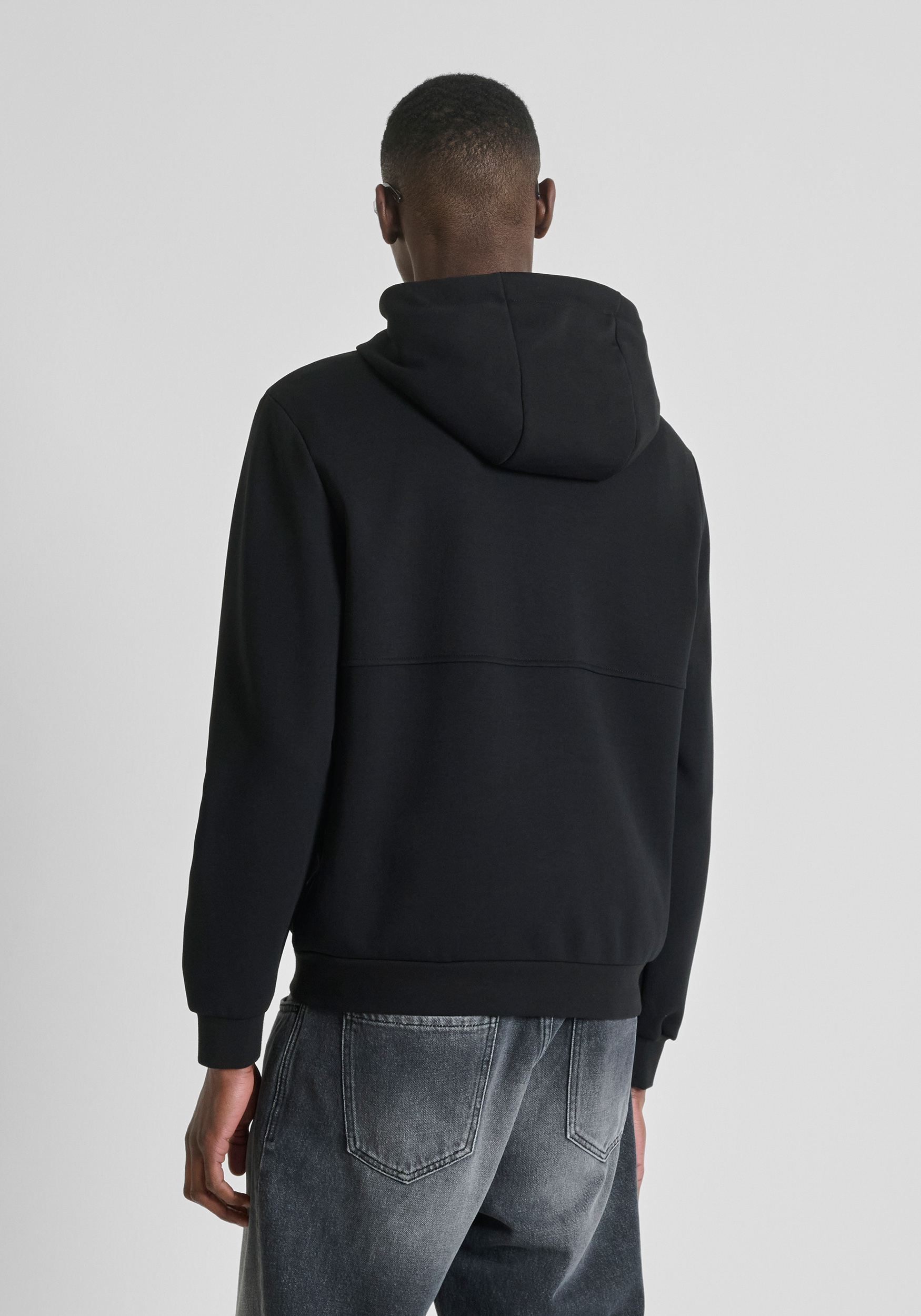 RELAXED-FIT HOODIE IN COTTON INTERLOCK BLEND | Antony Morato