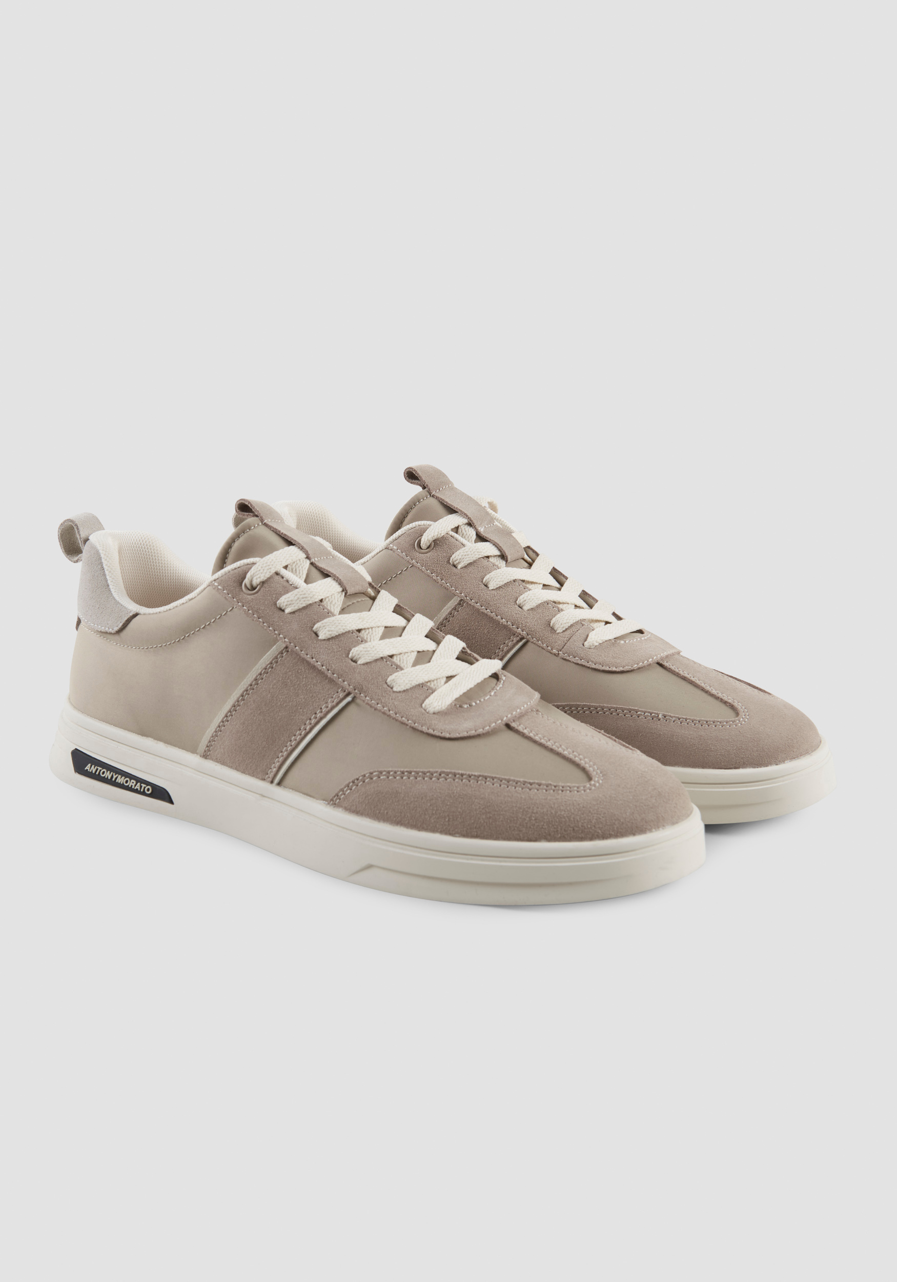 DERMOT SUEDE SNEAKER IN NYLON AND SUEDE | Antony Morato