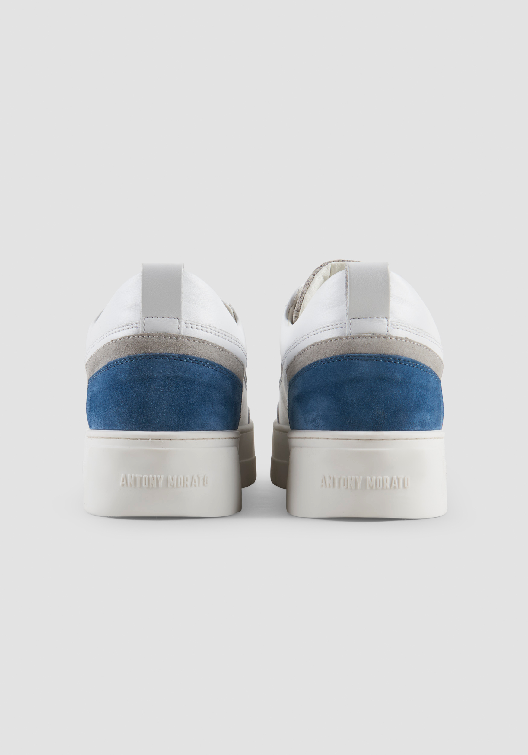 LEDER-SNEAKER „FLINT POWDER“ MIT DETAILS AUS WILDLEDER | Antony Morato