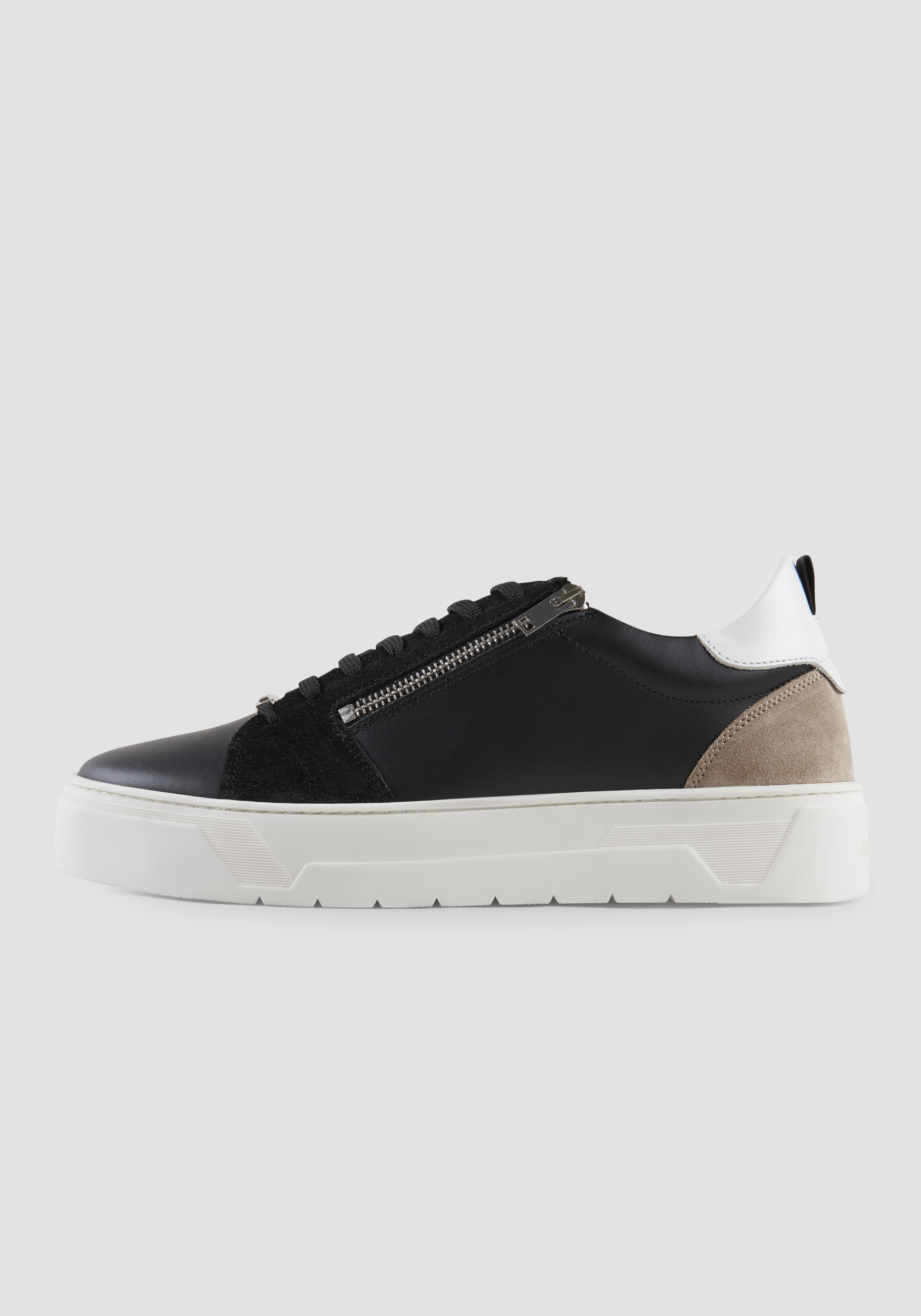 100% LEDER „ZIPPER“ HALBSCHUH MIT SEITLICHEM REISSVERSCHLUSS 
