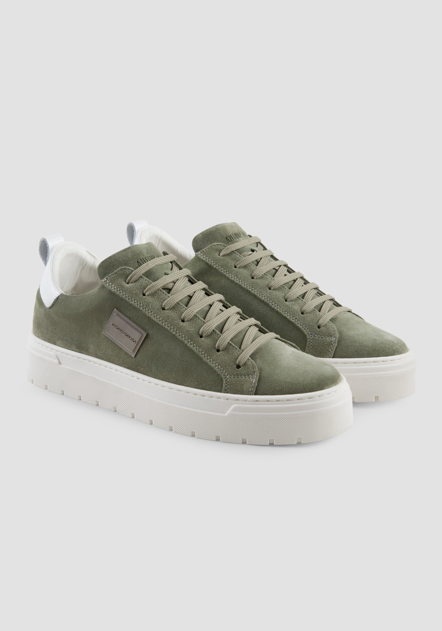 UNIFARBENER WILDLEDER-SNEAKER „METAL BOLD | Antony Morato