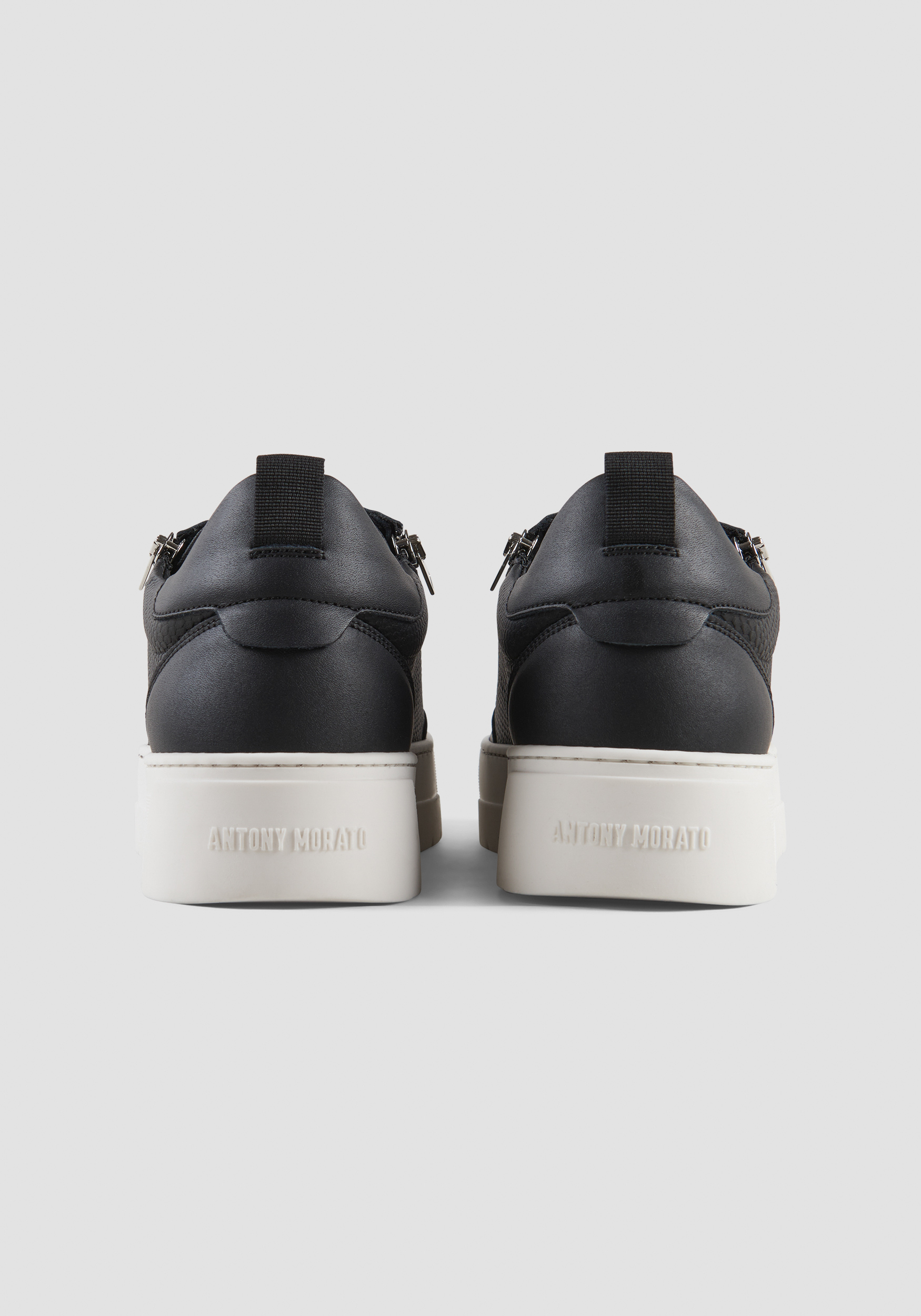 LEATHER ZIPPERED SNEAKER | Antony Morato