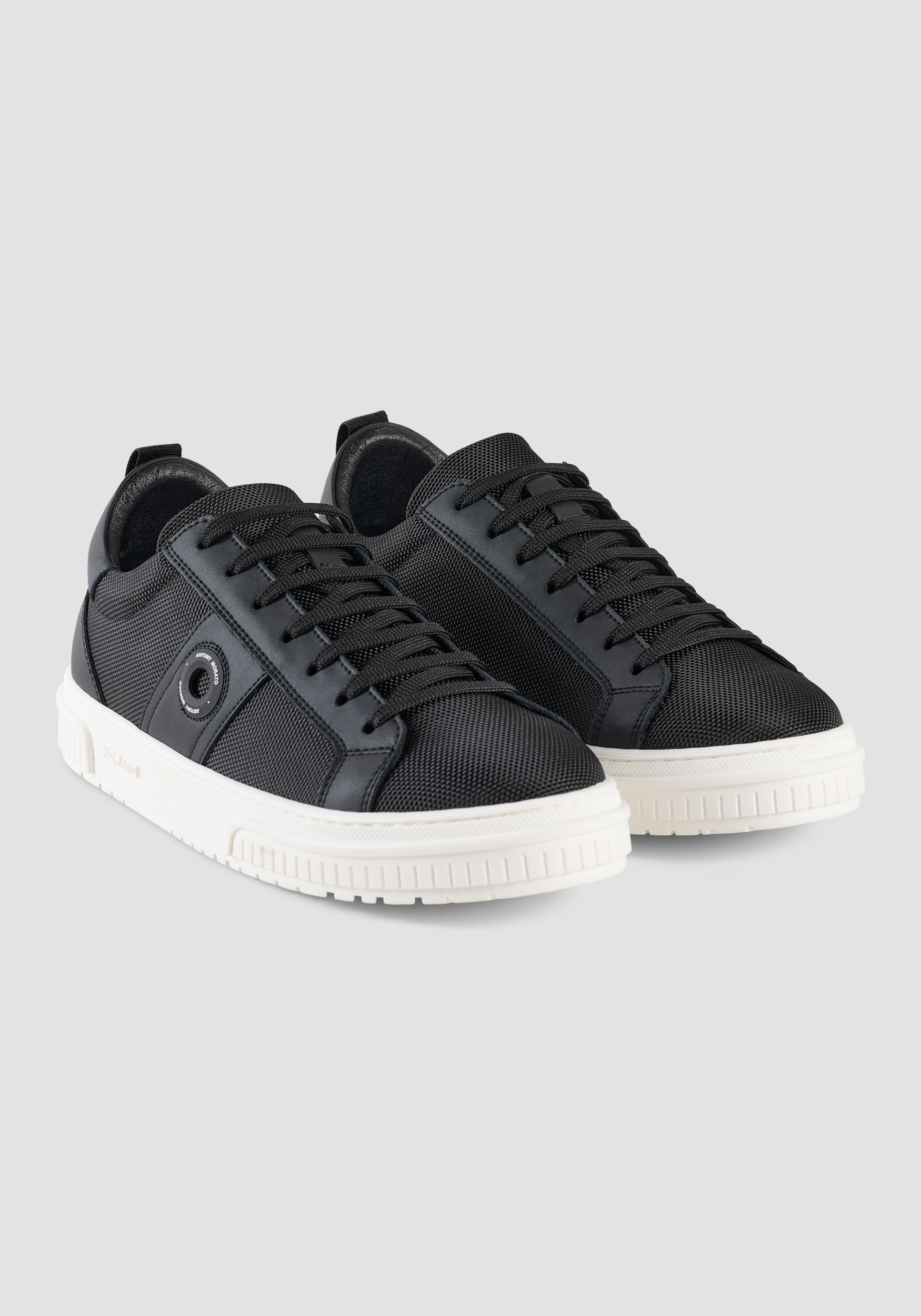 Baskets Antony Morato En Cuir Noir - Taille 39 - Fabrication Italienne - Style Sport Chic