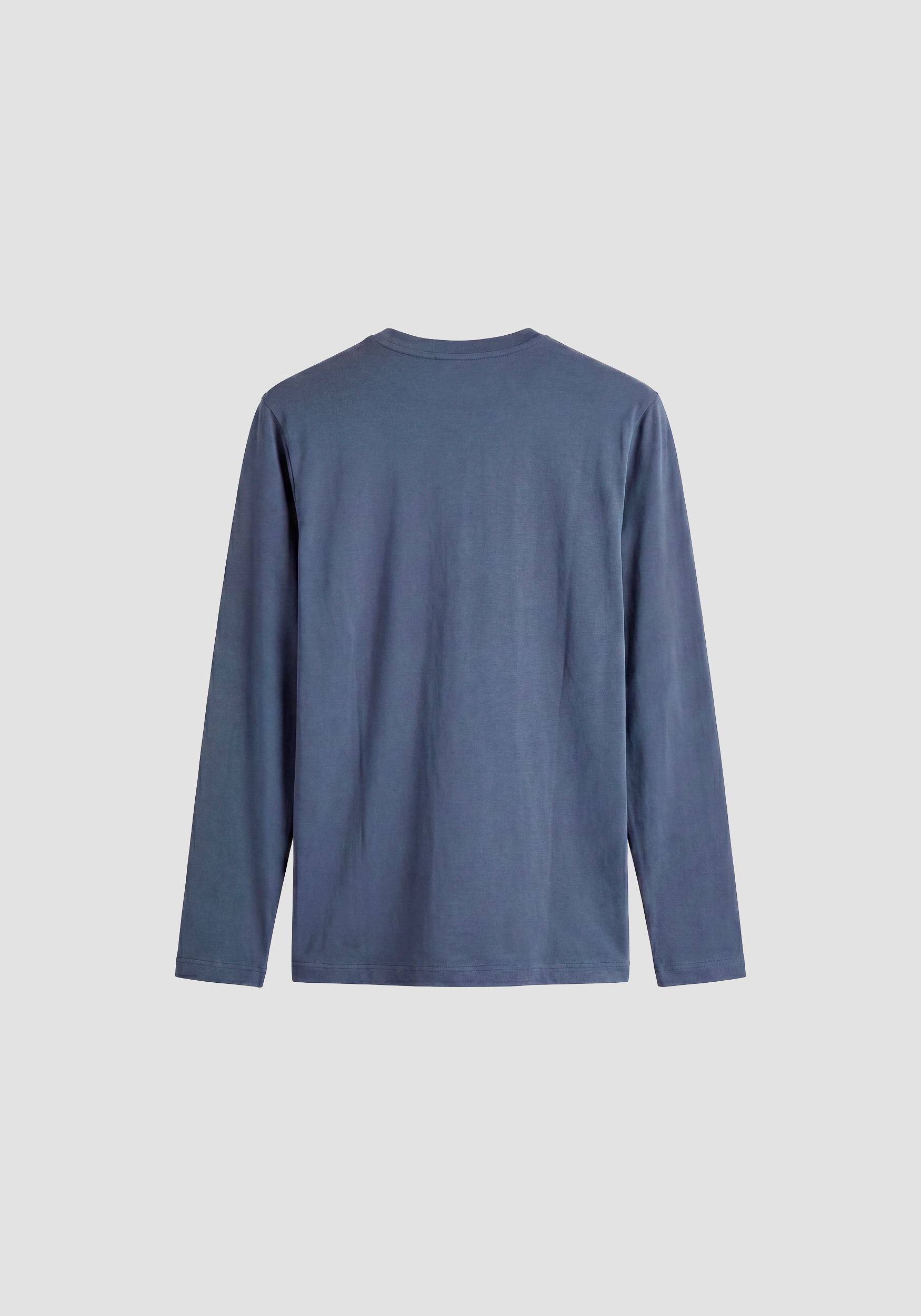 トップス MOLTEMANI Limited Edition Indigo / L Indigo slim-fit t-shirt in lyocell blend with logo print on heart