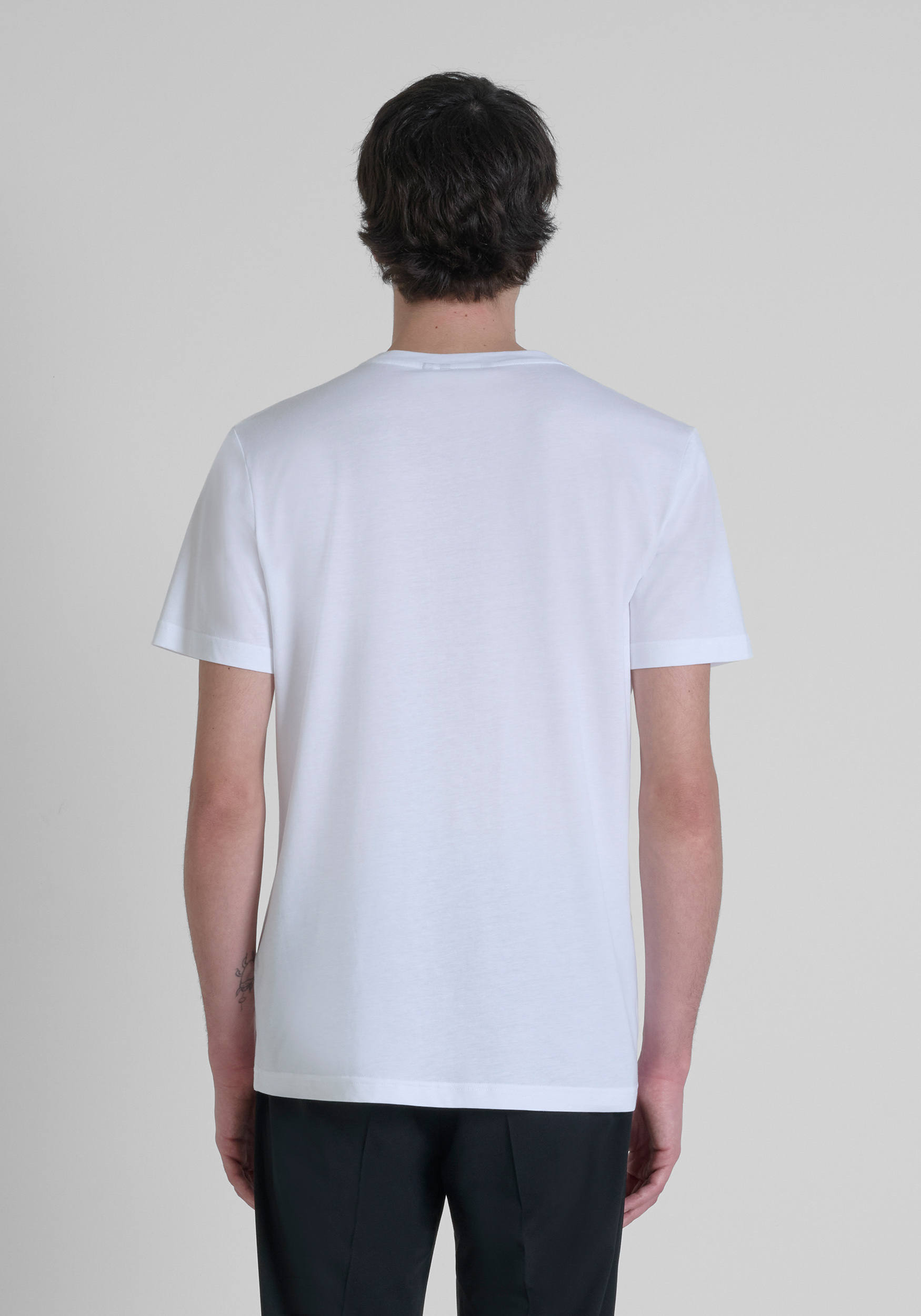 REGULAR FIT COTTON VISCOSE LOGO TONE ON TONE T SHIRT Antony Morato