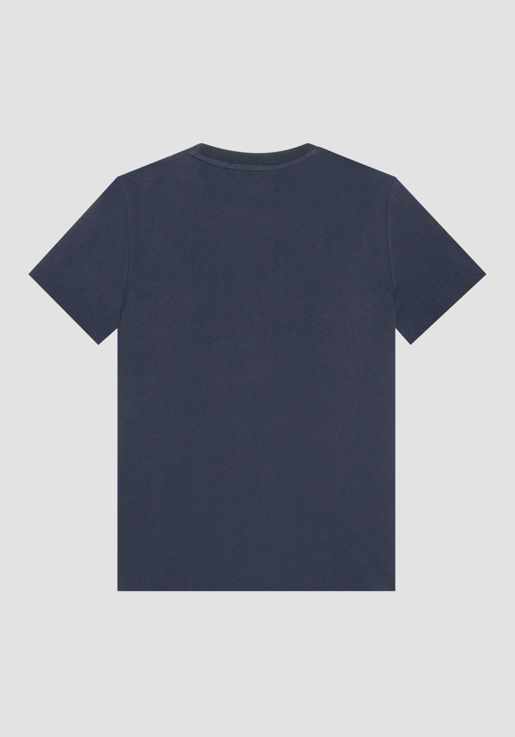 COTTON REGULAR FIT T-SHIRT WITH HEART SIDE PRINT AND LOGO