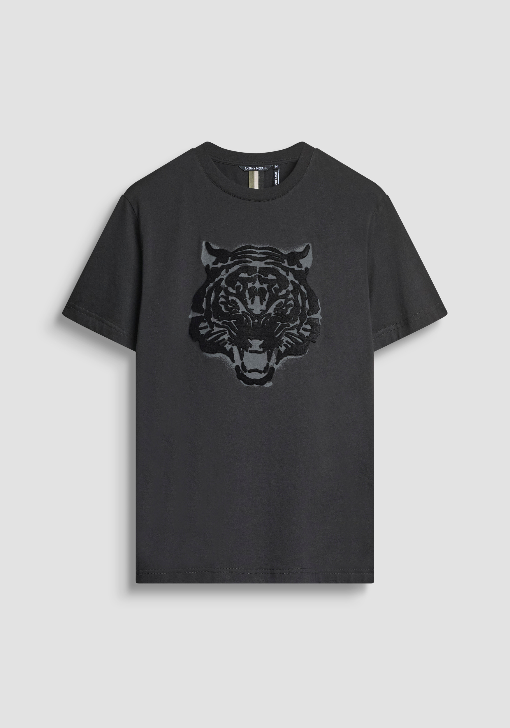 REGULAR FIT COTTON JERSEY T-SHIRT WITH TIGER PRINT Antony Morato