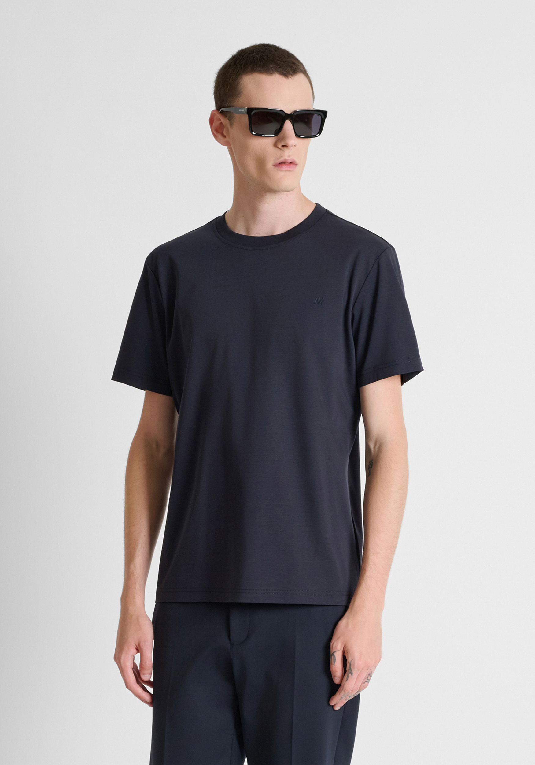 Marine regular-fit t-shirt in cotton jersey with print | Antony Morato