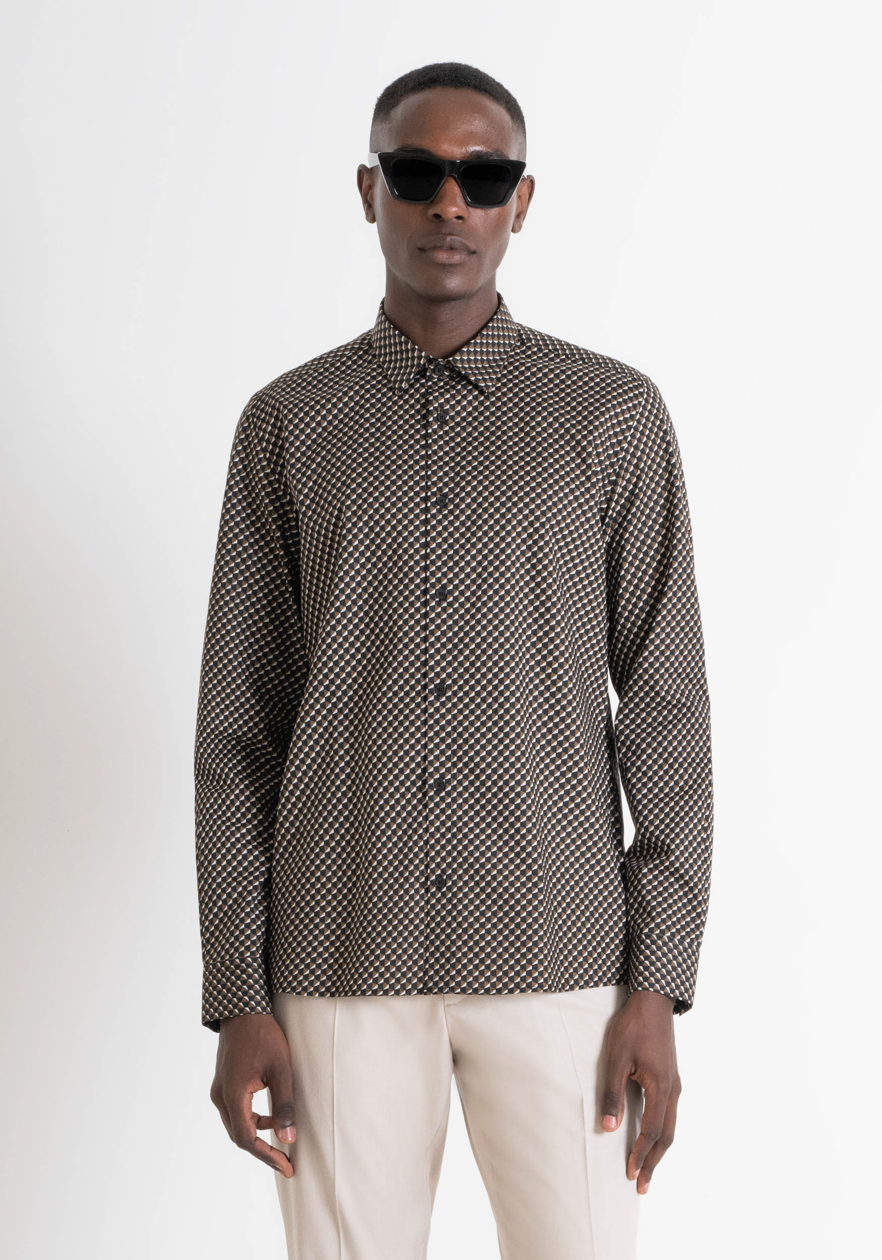 Chemise Aglini Micro Fantasia Taille 39 – Neuve Avec étiquettes