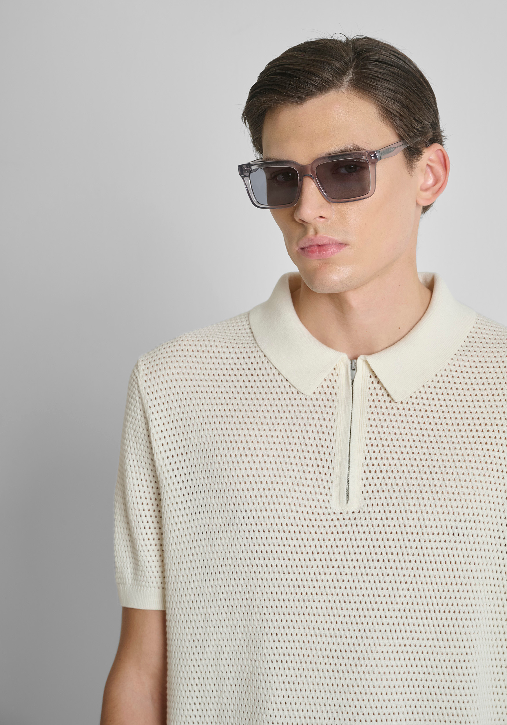 REGULAR-FIT SHORT-SLEEVED POLO SHIRT IN A SOFT COTTON BLEND WITH