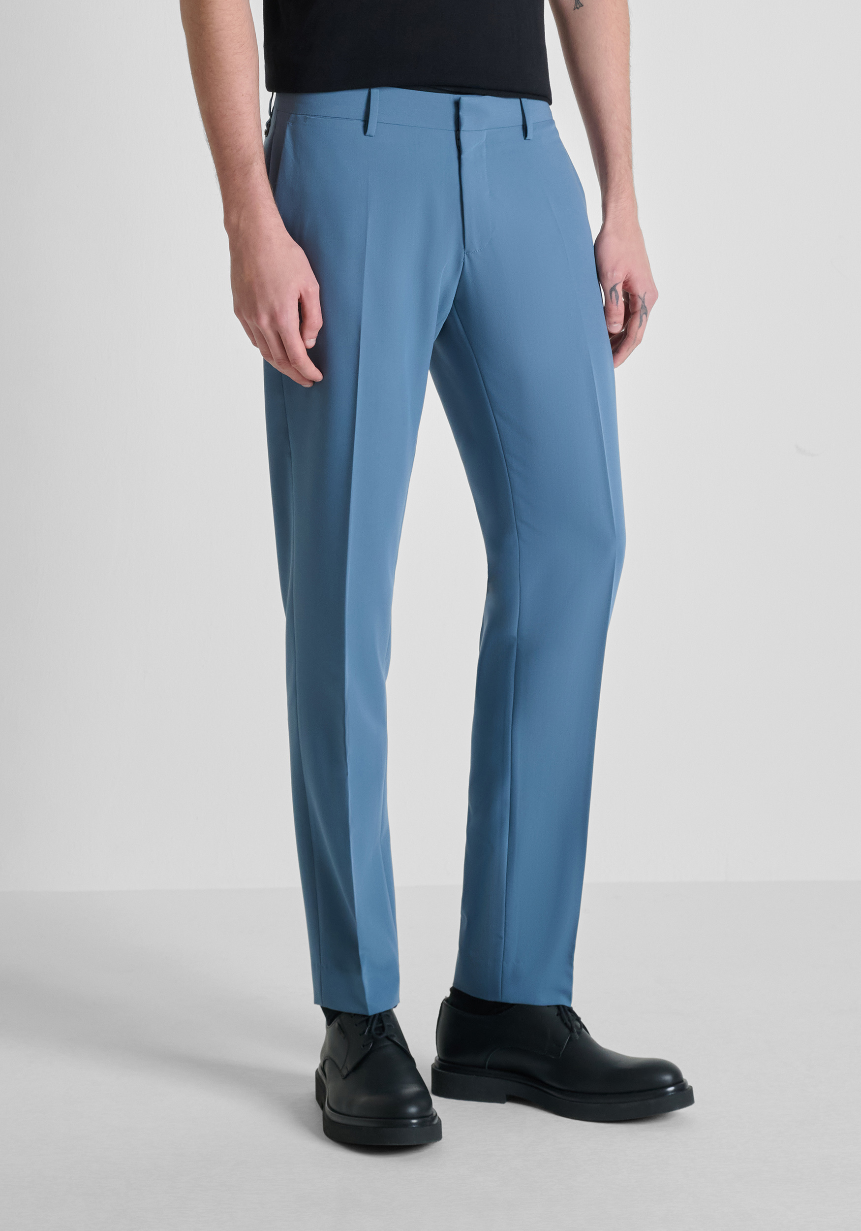 BONNIE" SLIM-FIT TROUSERS IN STRETCH VISCOSE BLEND | Antony Morato