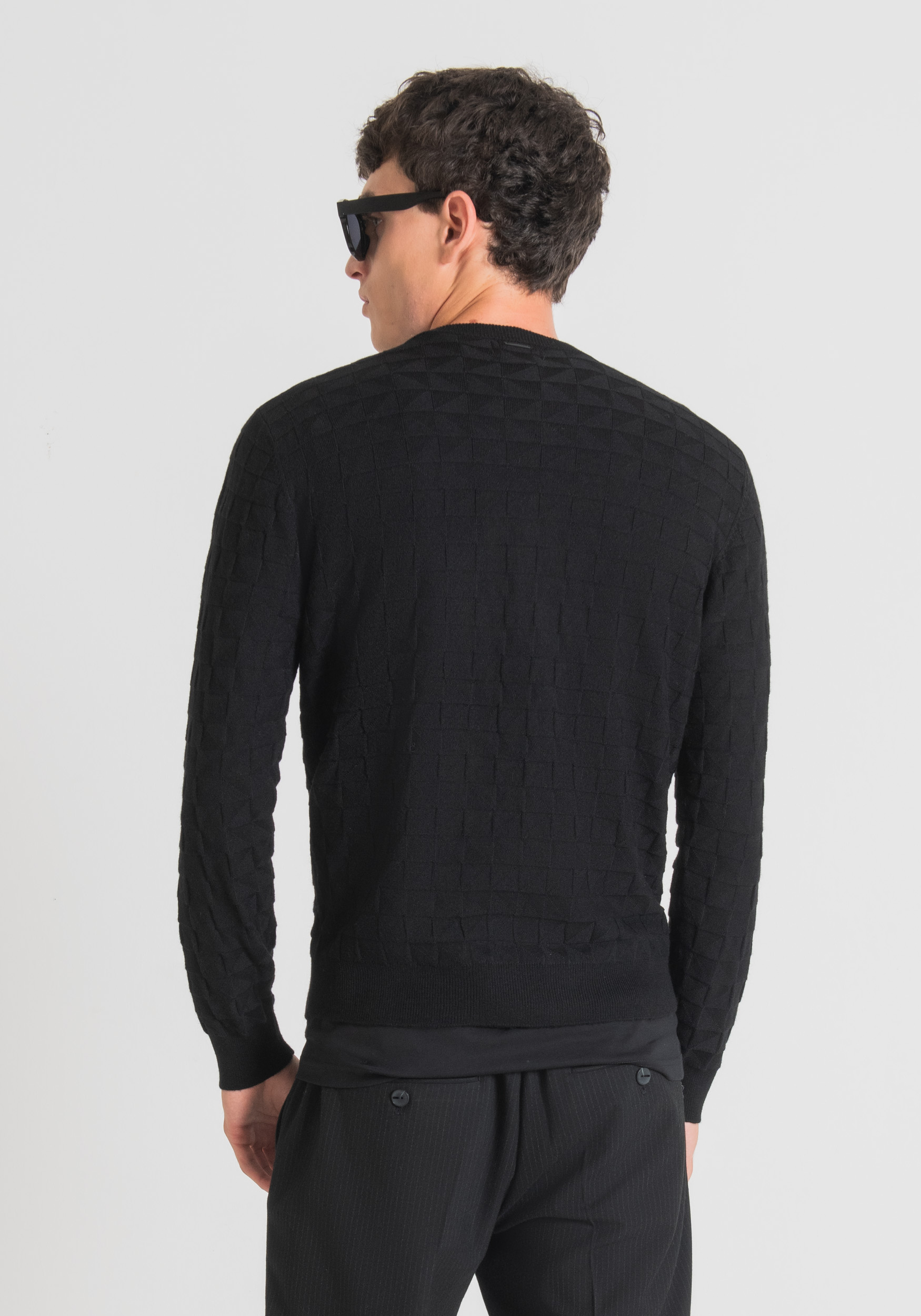 REGULAR FIT SWEATER IN FINE WOOL BLEND FABRIC Antony Morato