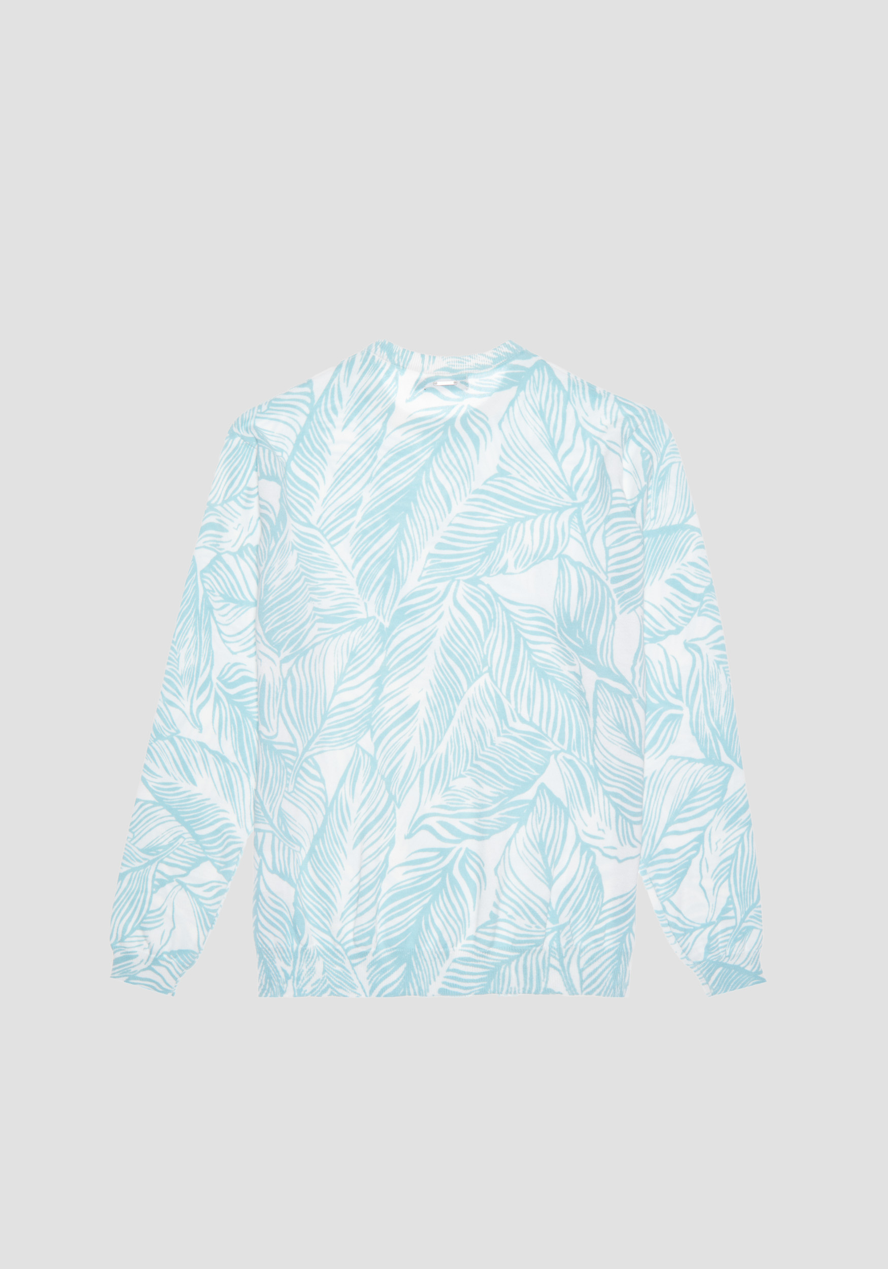 PULLOVER SLIM FIT AUS BAUMWOLLGARN MIT ALLOVER-PRINT | Antony Morato 
