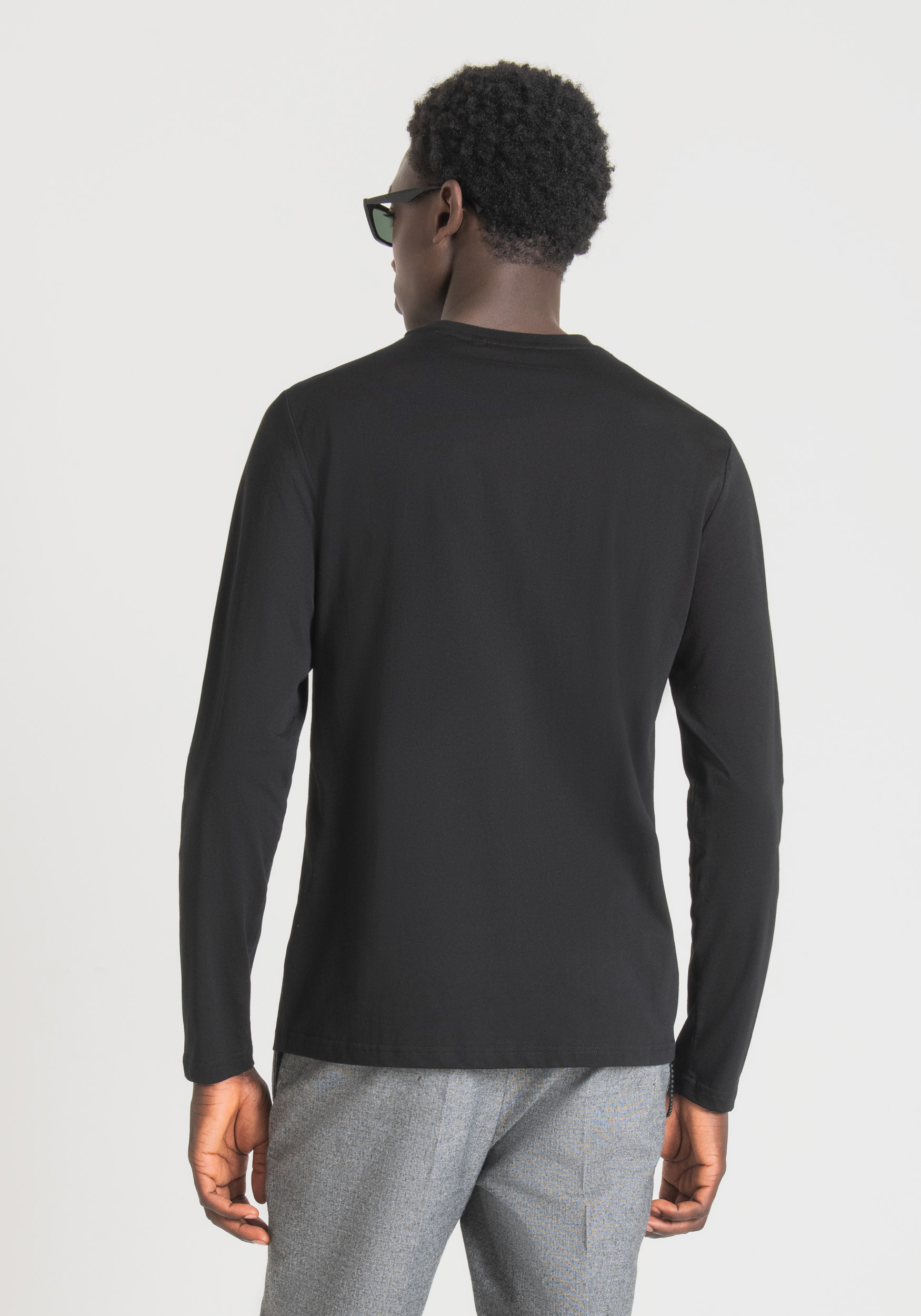 REGULAR FIT LONG SLEEVED T SHIRT IN SOFT COTTON WITH CAR PRINT Antony Morato