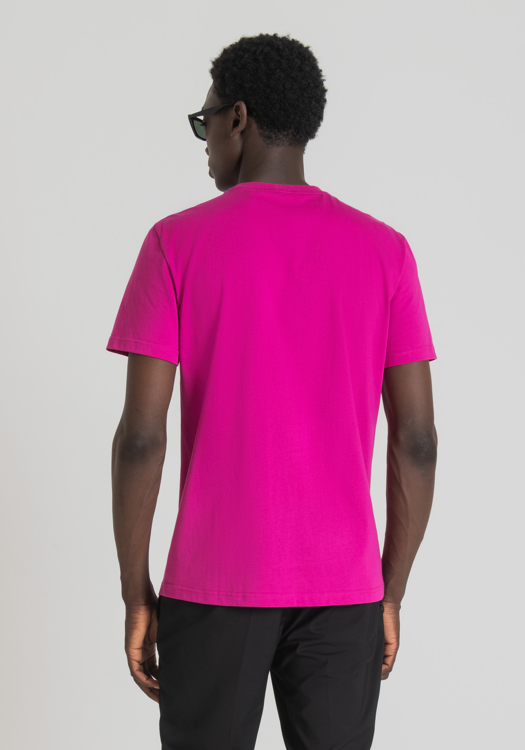 SLIM FIT T SHIRT IN 100 COTTON WITH LOGO PRINT Antony Morato
